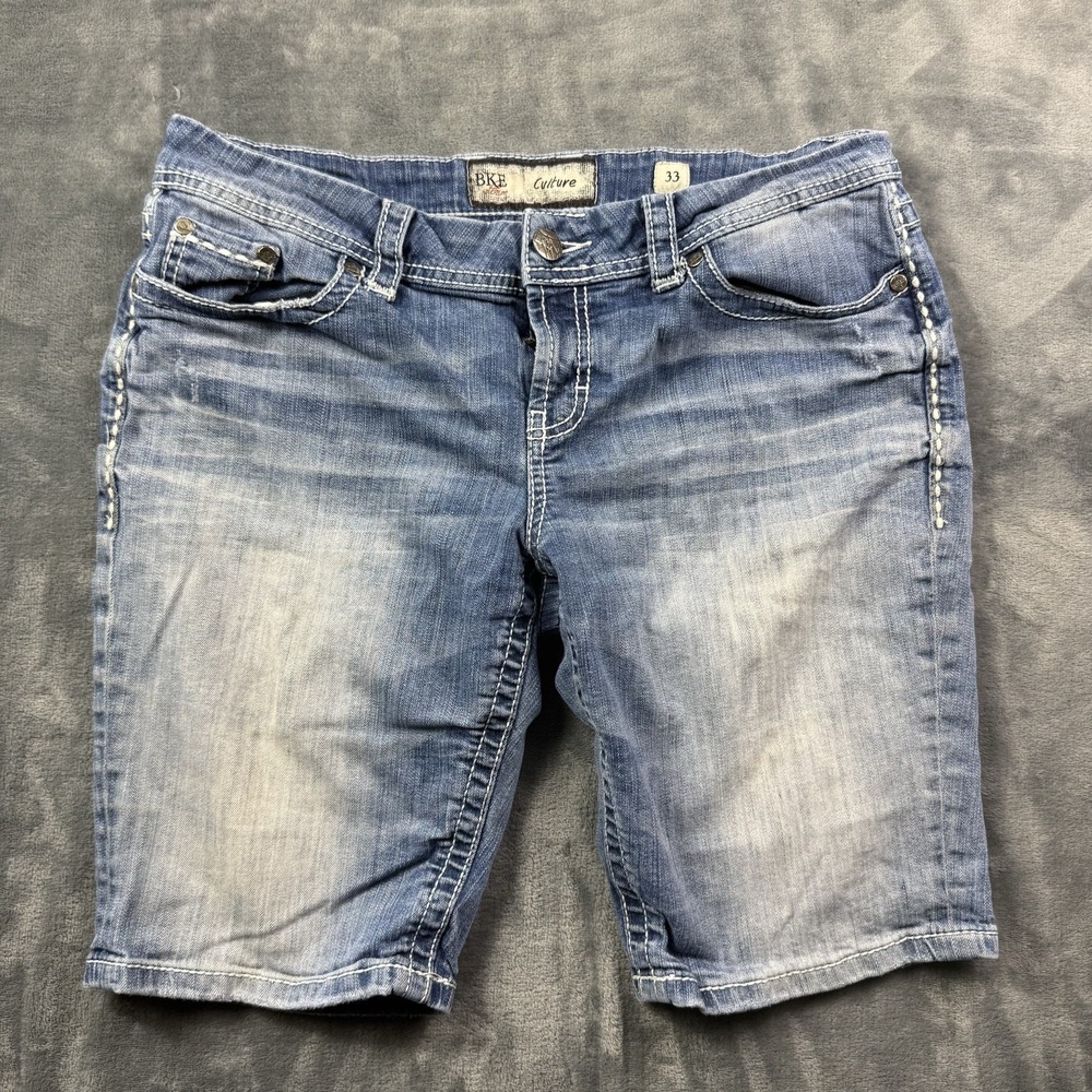 BKE Light Blue Denim Bermuda Shorts